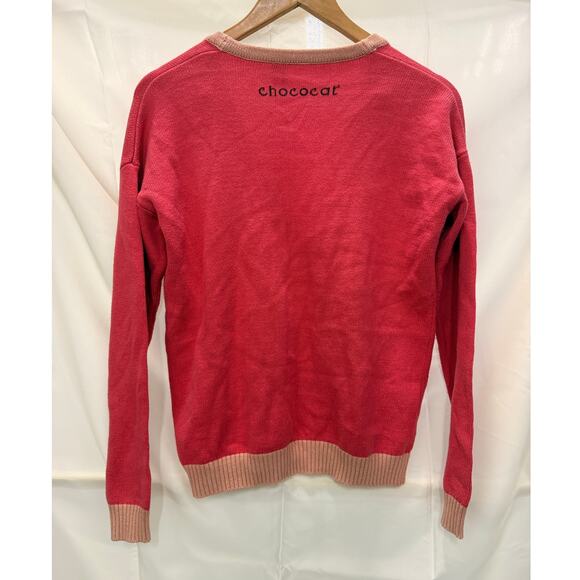 Hello Kitty x Forever 21 Chococat Pink Cat Cardigan Sweater LIMITED EDITION - Picture 2 of 3